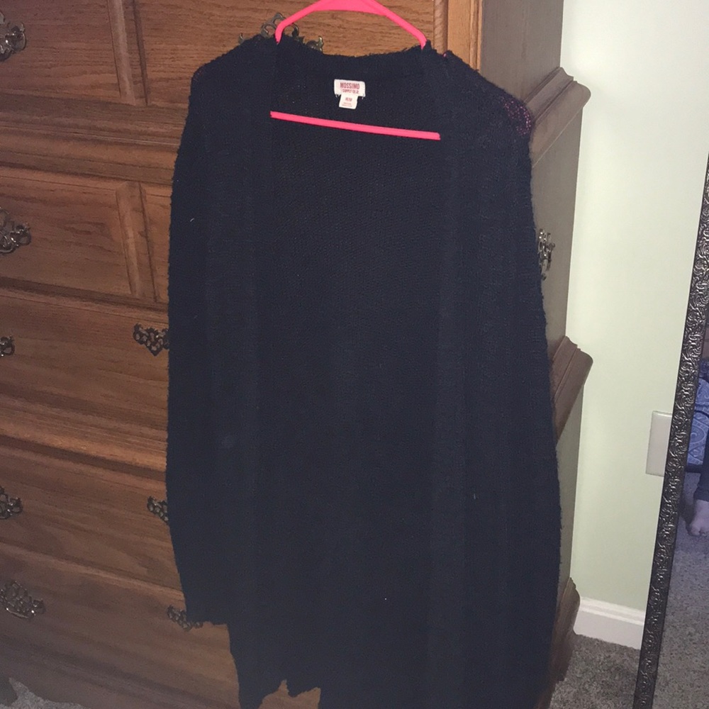 black cardigan
